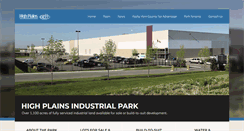Desktop Screenshot of highplainsindustrialpark.com